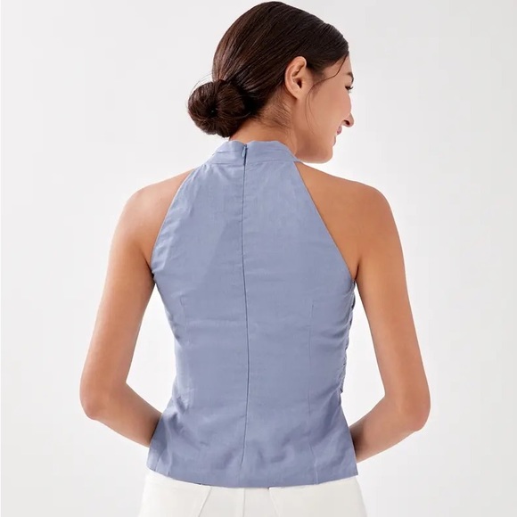 SOLD!! NWT Love, Bonito Lana Halter Neck Top in Periwinkle - Picture 3 of 5